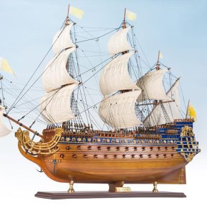 Le Soleil Royal 1669 Wooden Ship Model 88cm – French Navy Flagship Handcrafted Replica